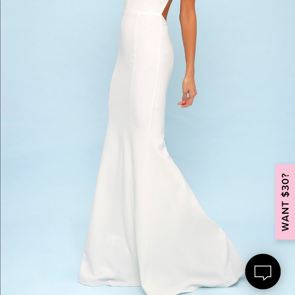 Heaven and Earth White Maxi Dress Lulus